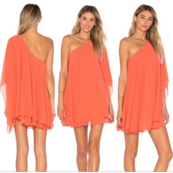 Show Me Your Mumu Zsa Zsa Papaya chiffon mini Dress swing style Orange melon S - Picture 1 of 11